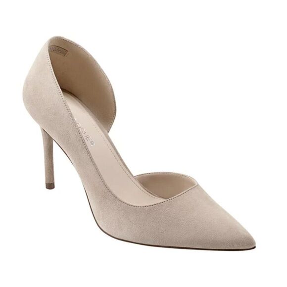 Marc Fisher Women's Meryl Pointy Toe Stiletto Dress Pumps In Light Natural Suede - Picture 1 of 13